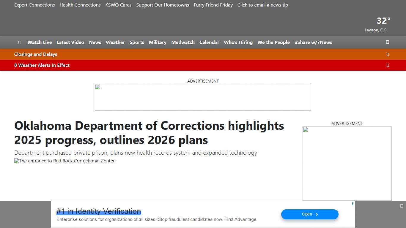 Oklahoma Department of Corrections highlights 2025 progress, outlines 2026 plans